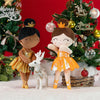 Personalized Balerina girl doll Gold 