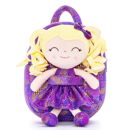 Personalized Glitter Girl Purple Backpack