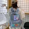 Gray Stitch Letter Backpack 