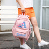 Light Pastel Stitch Backpack Letter 