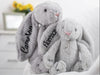 Rabbit plush toy personalized first name