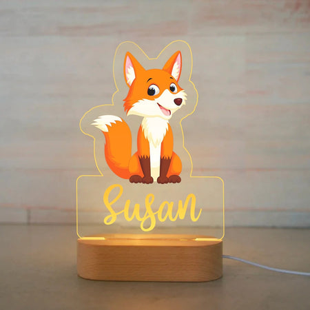 Lampada LED Fox 3D personalizzata