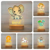 Lampe 3D LED personnalisée Éléphant bleu