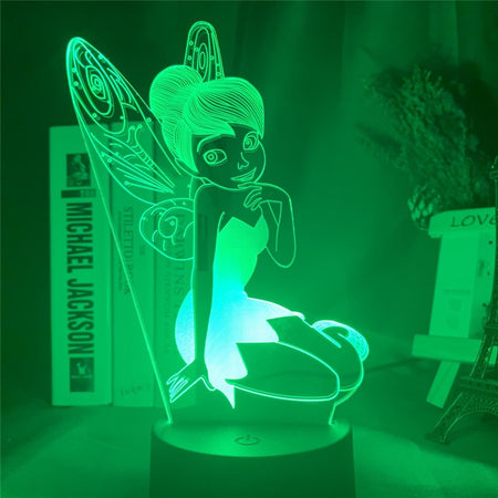 Lampe LED 3D Fée Clochette