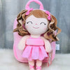 Ballet girl fushia personalized backpack